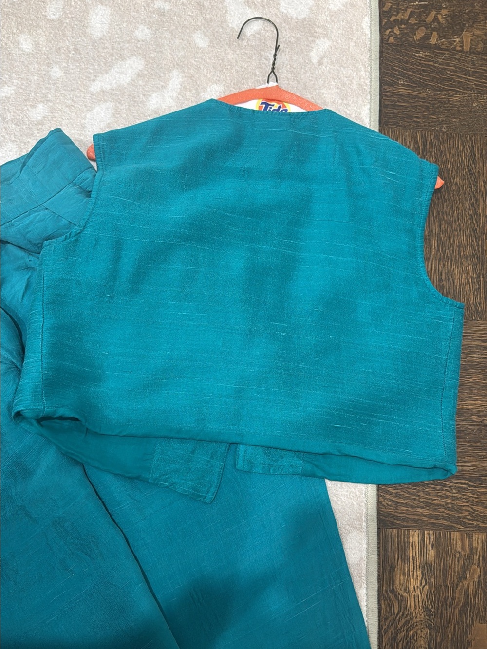 Teal Sleeveless Button-Front Top by - Picture 2 of 2